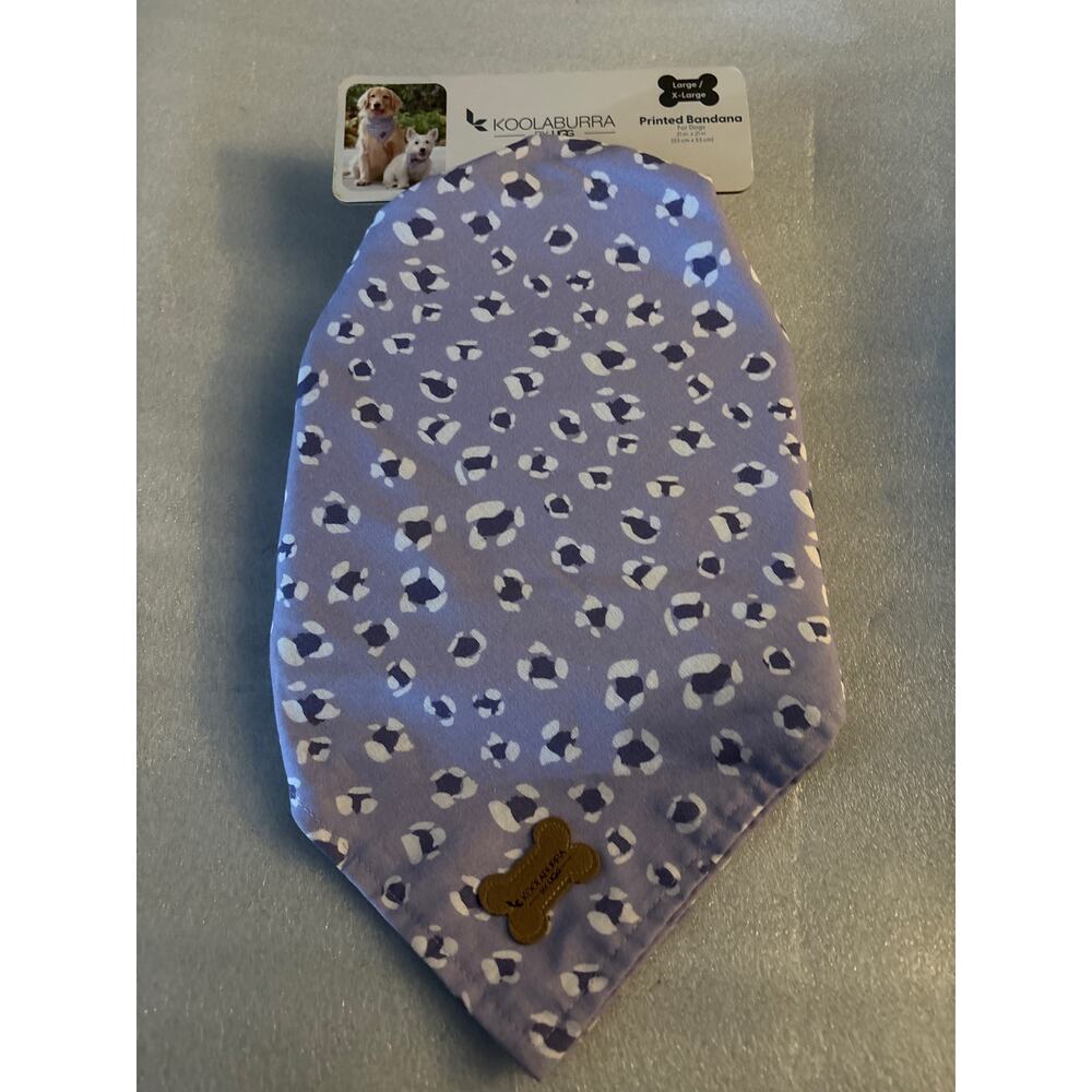 UGG Koolaburra Printed Bandana for Dogs Large/X-Large Pastel Leopard Lavendar